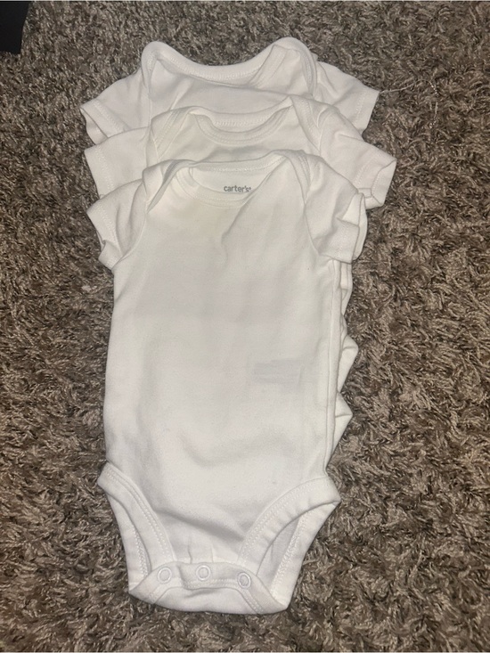 Carter's Other - Carter's White Short-Sleeve Baby One-Piece Bodysuits - Pack of 3